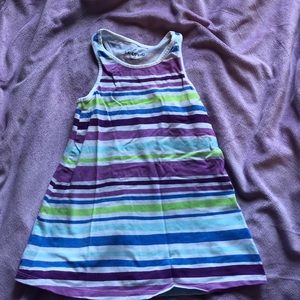 Lands’ End girls striped racerback tank dress